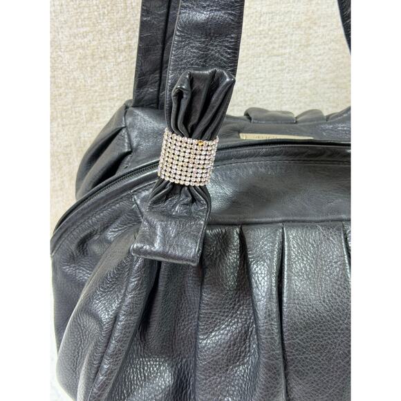 Renato Angi Women’s Black Soft Genuine Leather Shoulder Bag Purse Italy Made - Picture 5 of 14